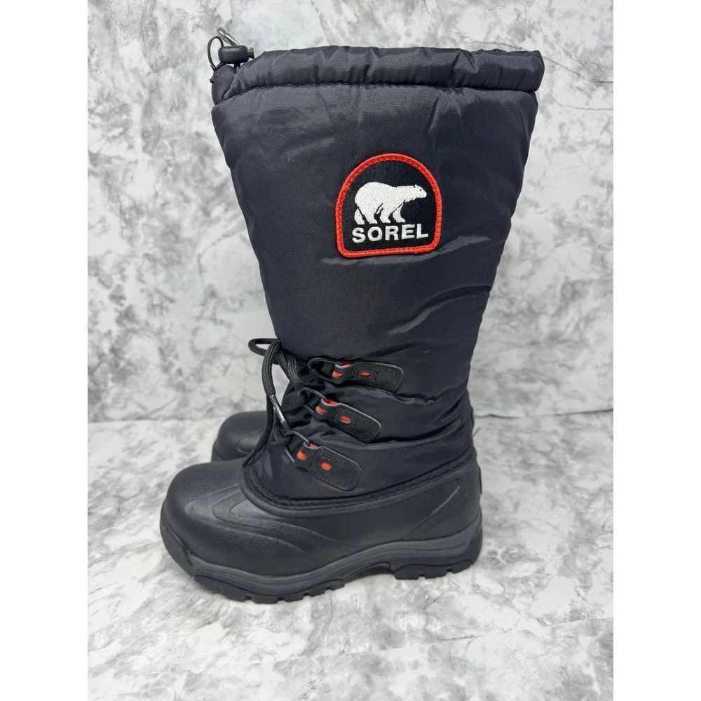 Sorel Snowlion🖤 XT Boots Women 7 Black Waterproof Omni-Heat Extreme Cold NL2134